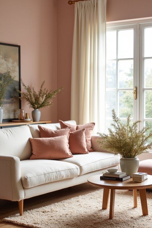 cozy blush pink ambiance