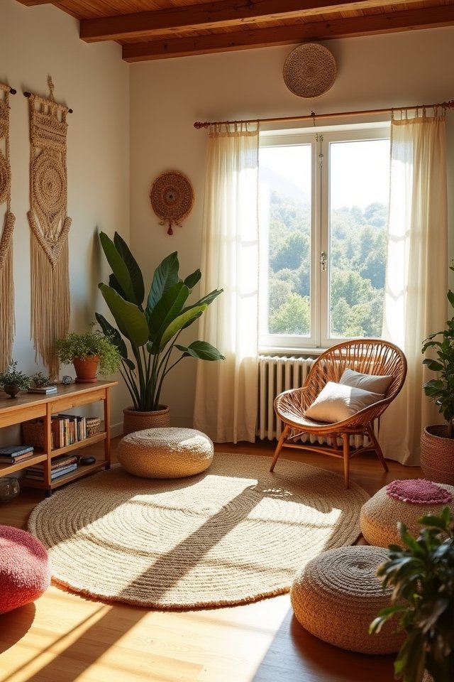 cozy bohemian jute rugs