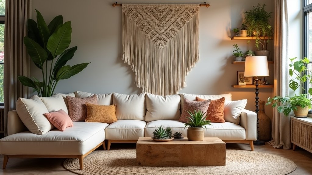 cozy boho living room