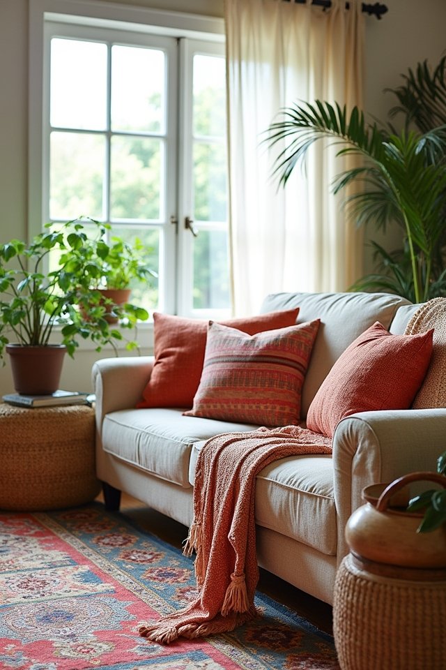 cozy boho pillow combinations