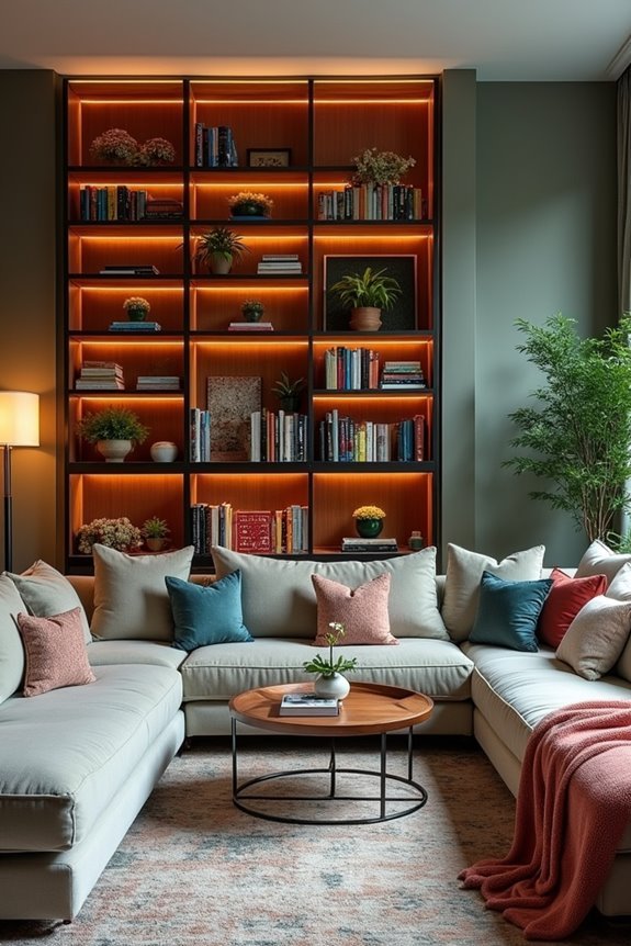 cozy bookcase inviting atmosphere