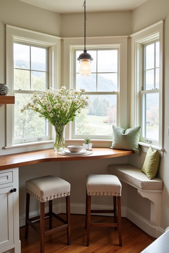 cozy breakfast nook design