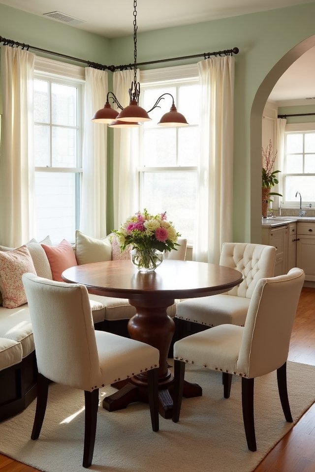 cozy breakfast nook design