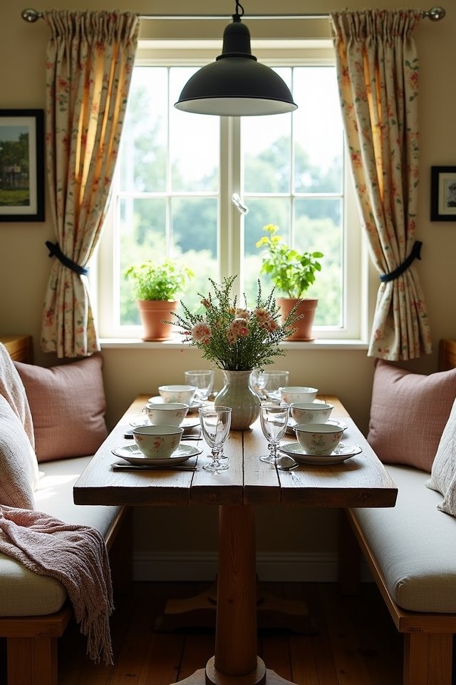 cozy breakfast nook transformation
