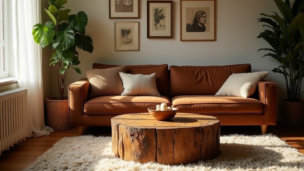 cozy brown couch decor