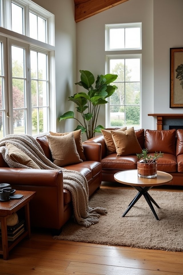 cozy brown fabric layers