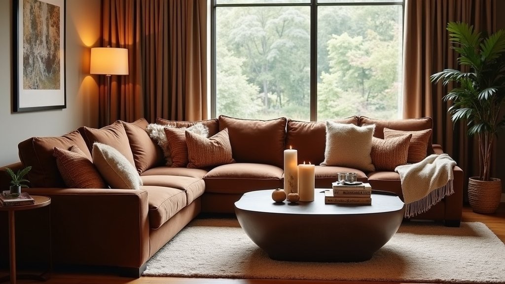 cozy brown sectional ideas