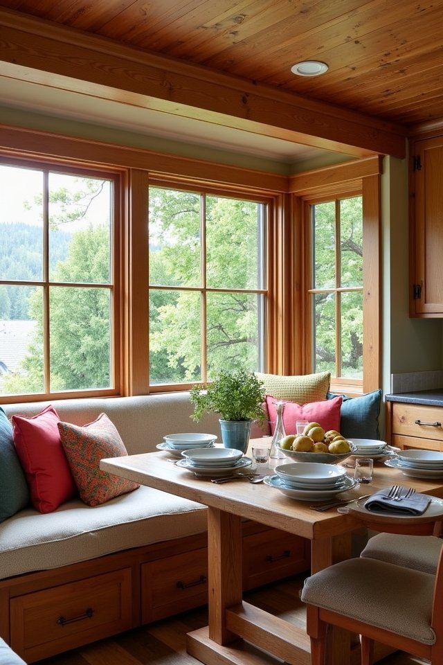 cozy built in dining nooks
