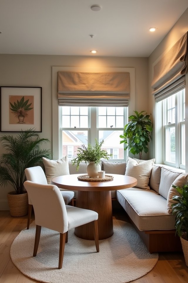 cozy built in seating nook
