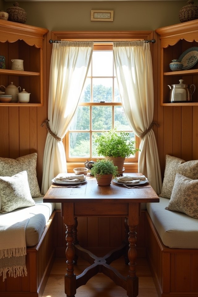 cozy built in seating nook