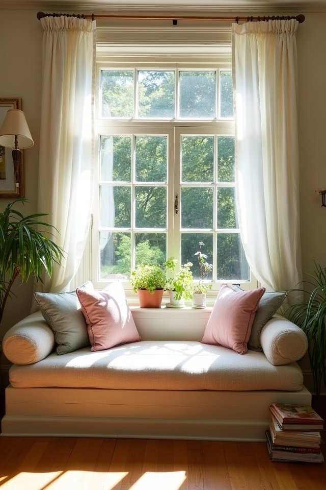 cozy built in window seat