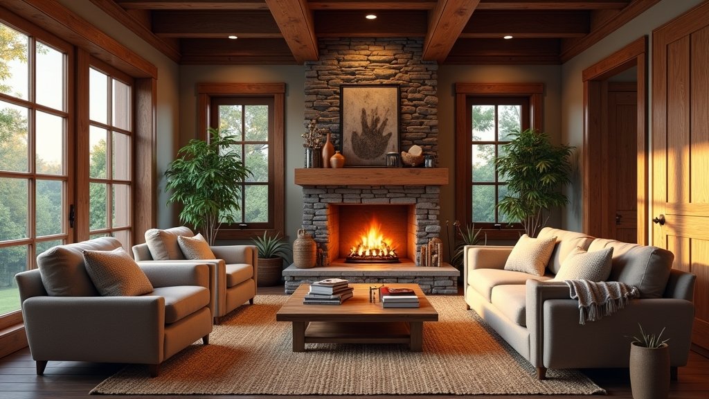 cozy cabin living room