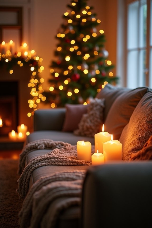 cozy candlelit holiday ambiance