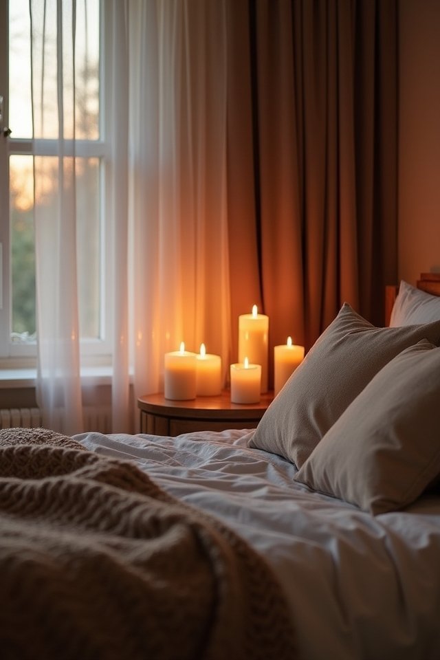cozy candles create ambiance
