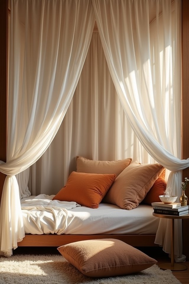 cozy canopy reading nook