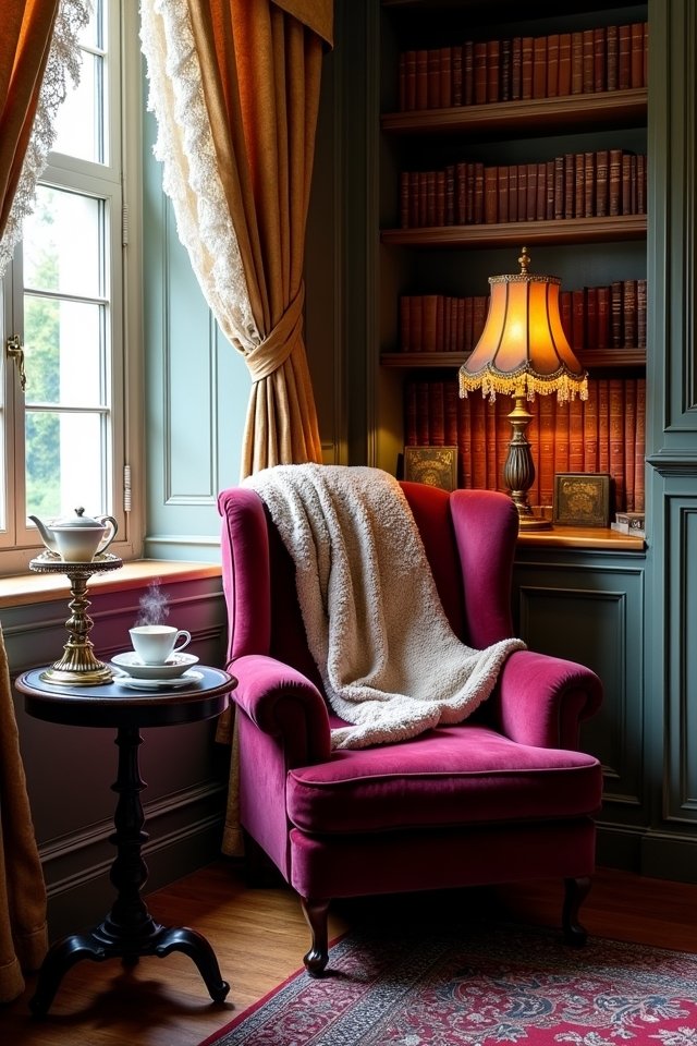 cozy chair warm glow