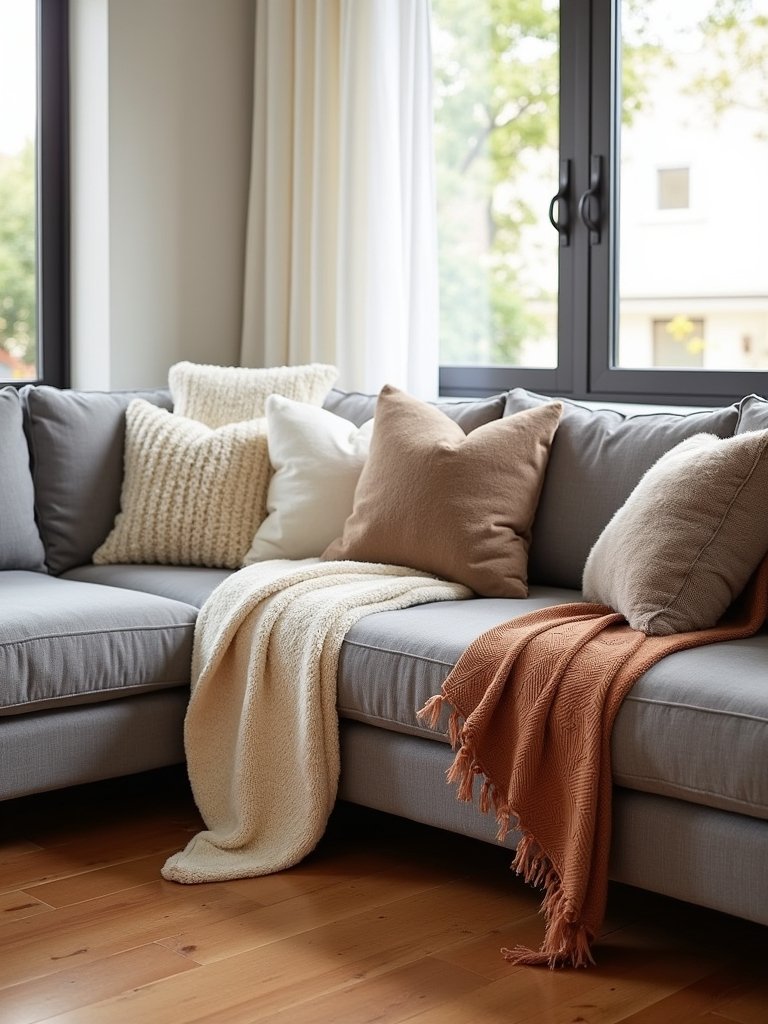 cozy charm with throw blankets