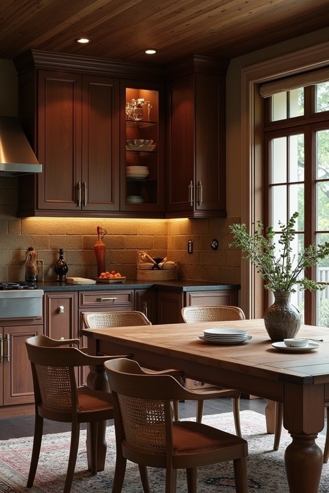 cozy chestnut wood kitchen