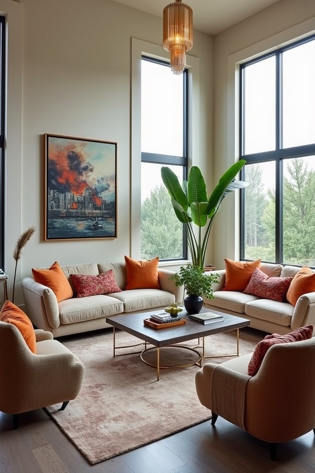 cozy chic seating arrangement