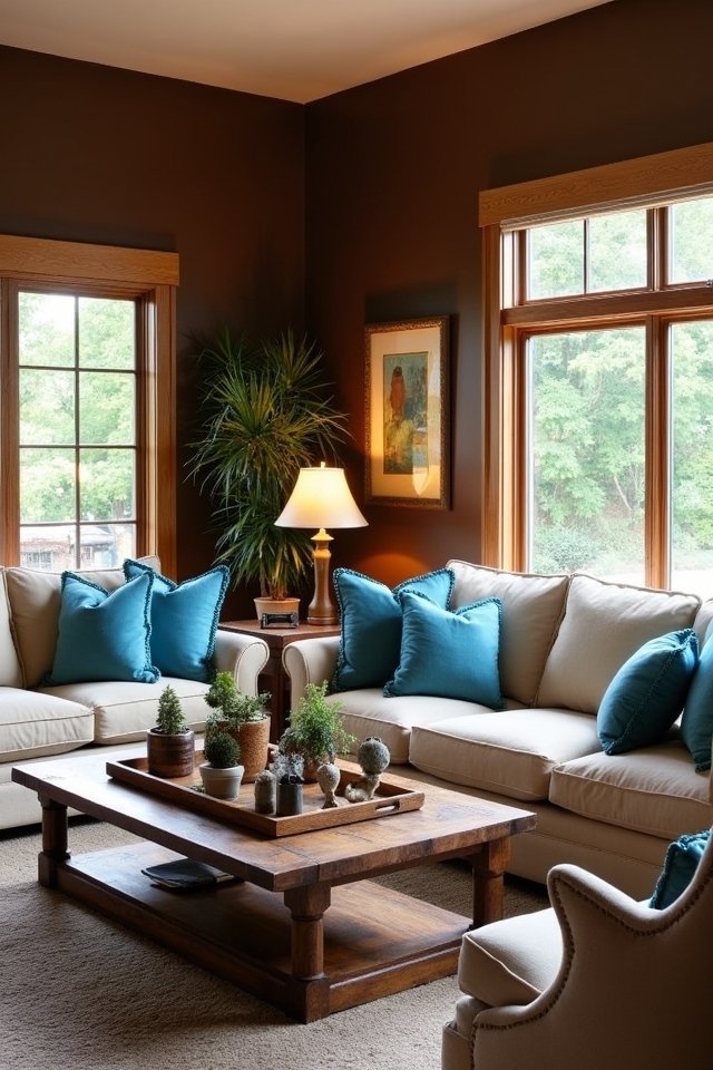 cozy chocolate brown walls