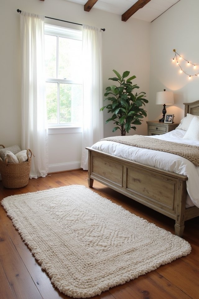 cozy chunky knit rug