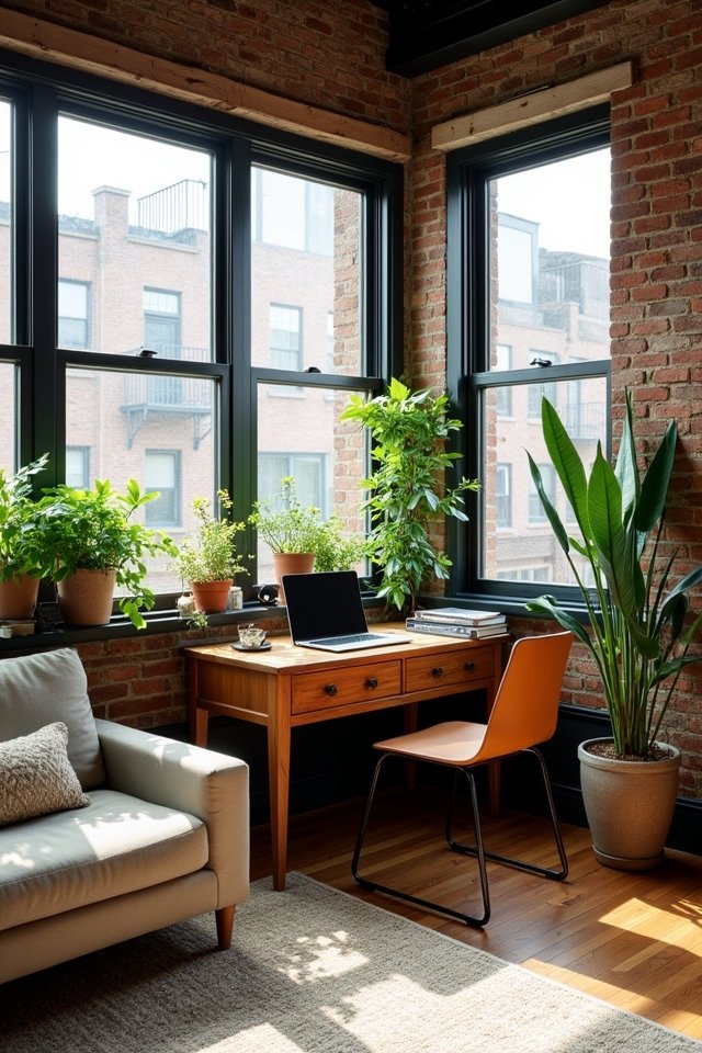 cozy colorful organized workspace