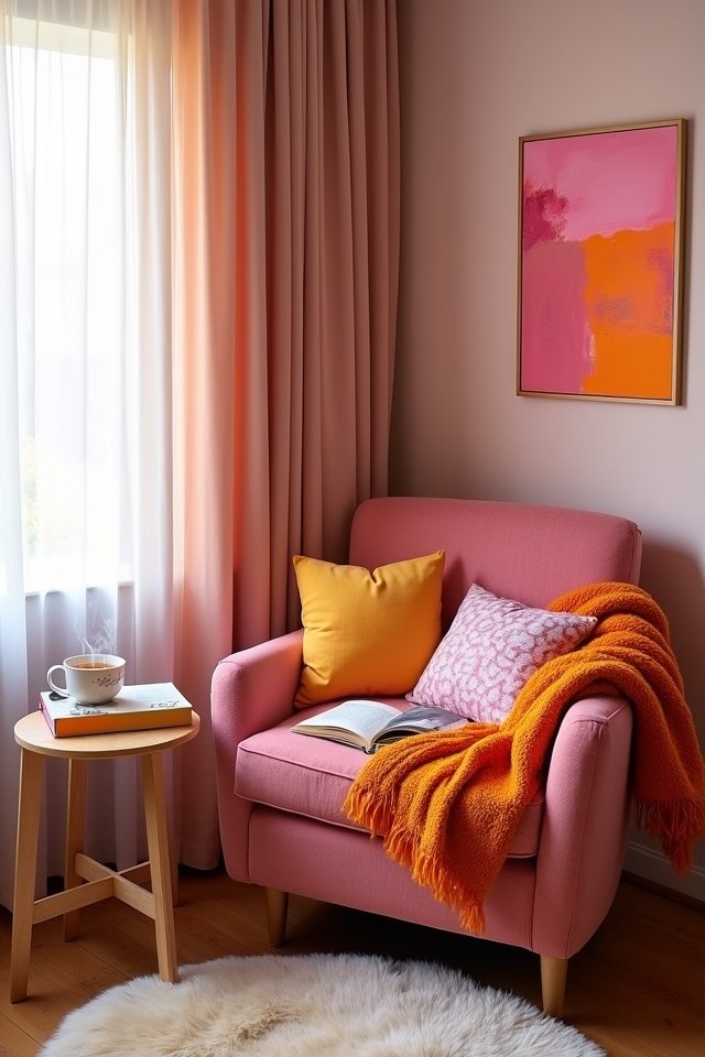 cozy colorful reading retreat