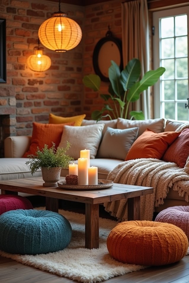 cozy colorful versatile seating