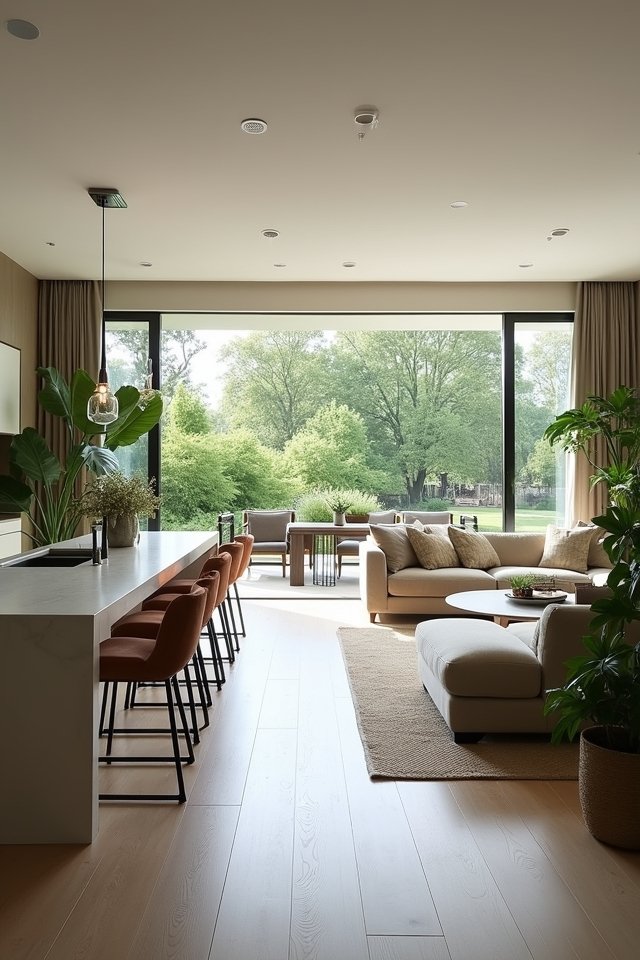 cozy connected open layout