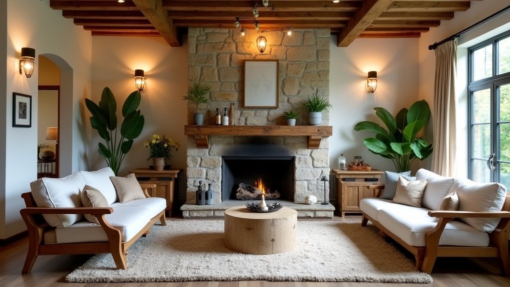 cozy contemporary rustic decor