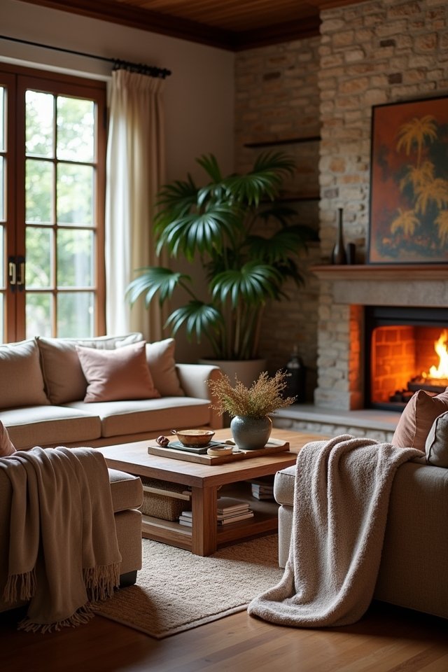 cozy conversational furniture arrangement