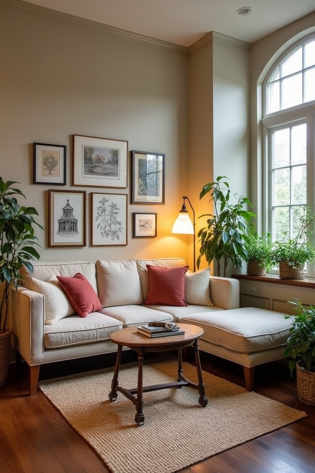 cozy conversational living room