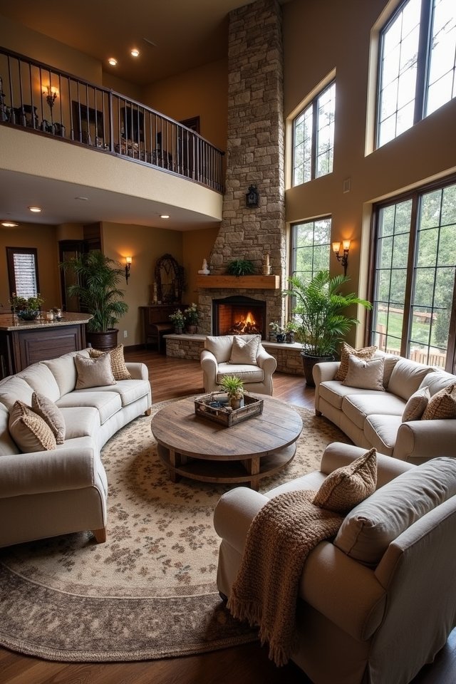 cozy conversational living space