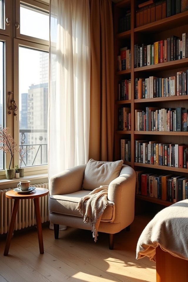 cozy corner reading nook