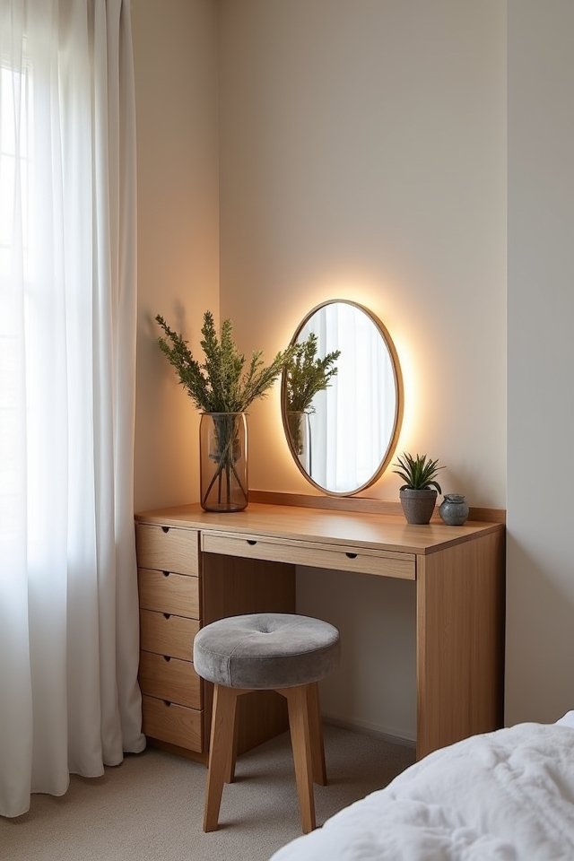 cozy corner vanity nook