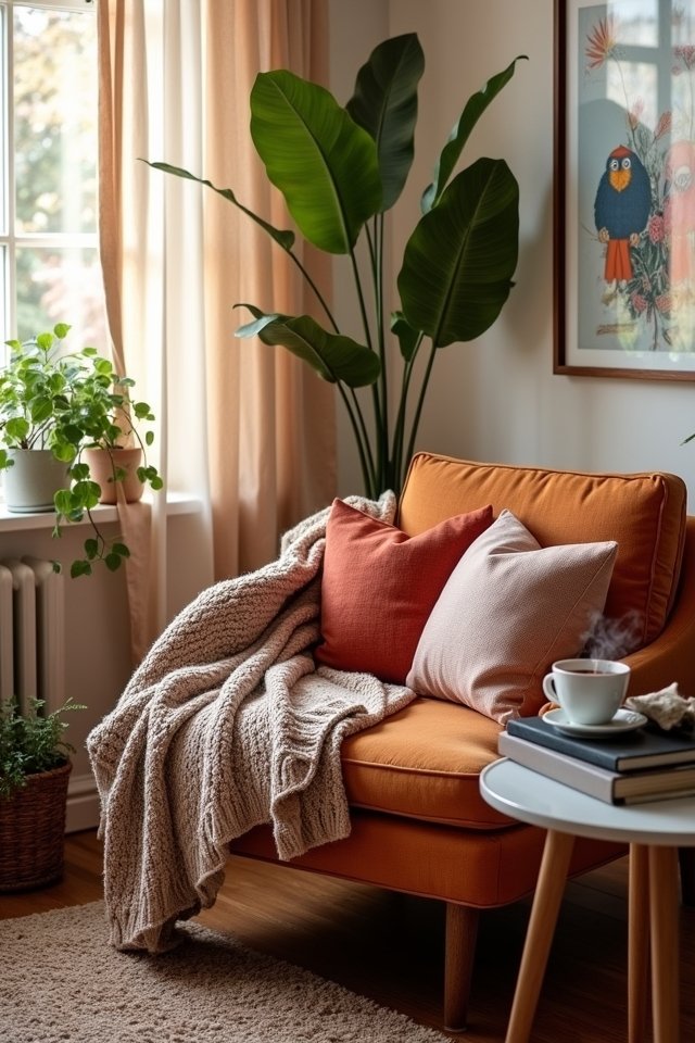 cozy corner with pillows