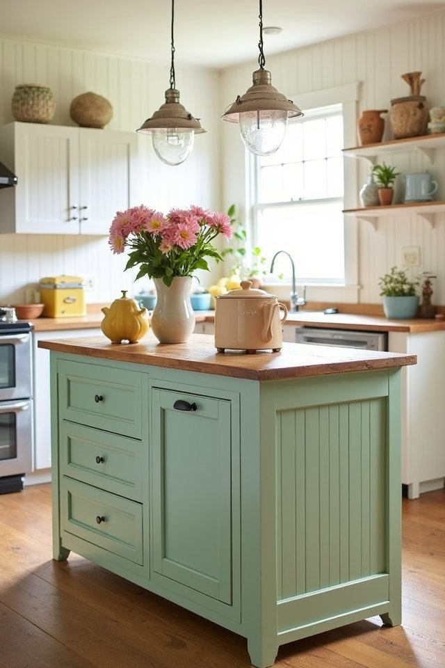 cozy cottage style kitchen island