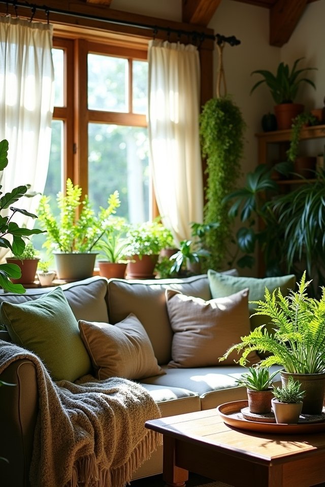 cozy cottage with greenery