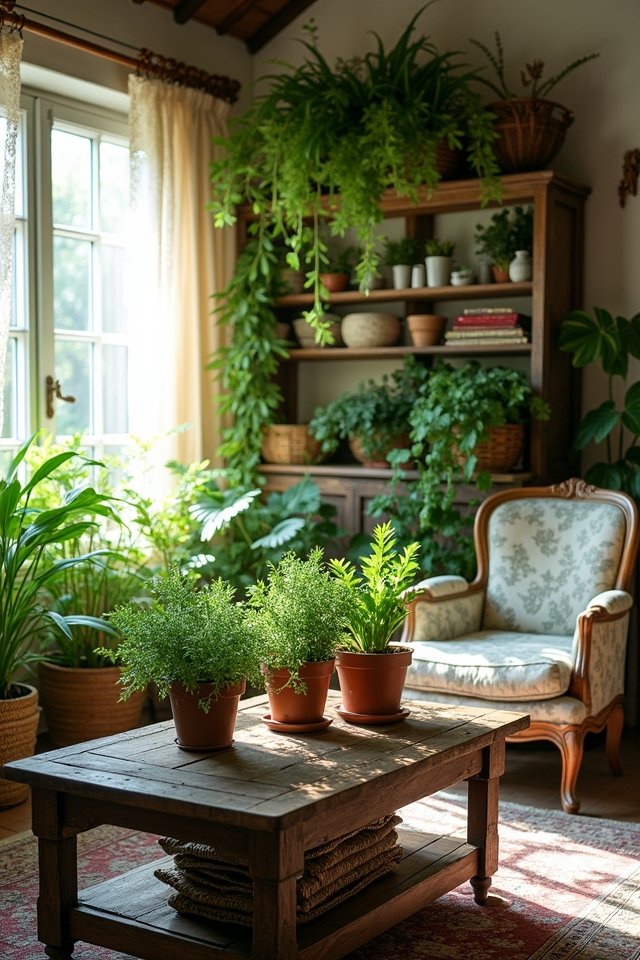 cozy cottage with plants
