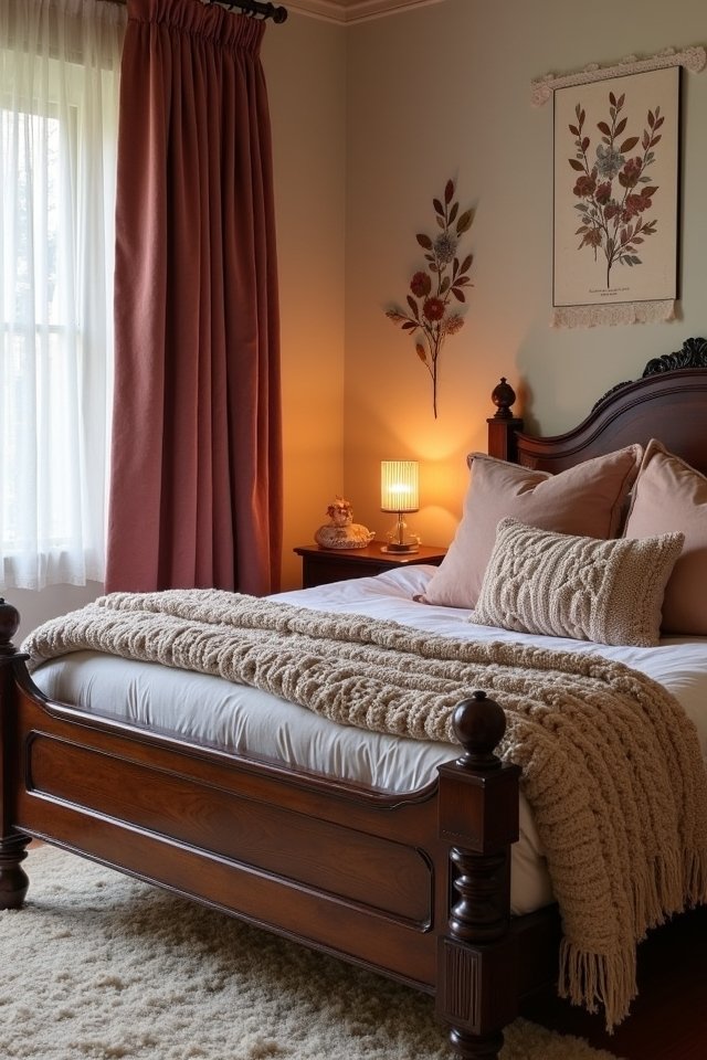 cozy cottagecore bedroom textures