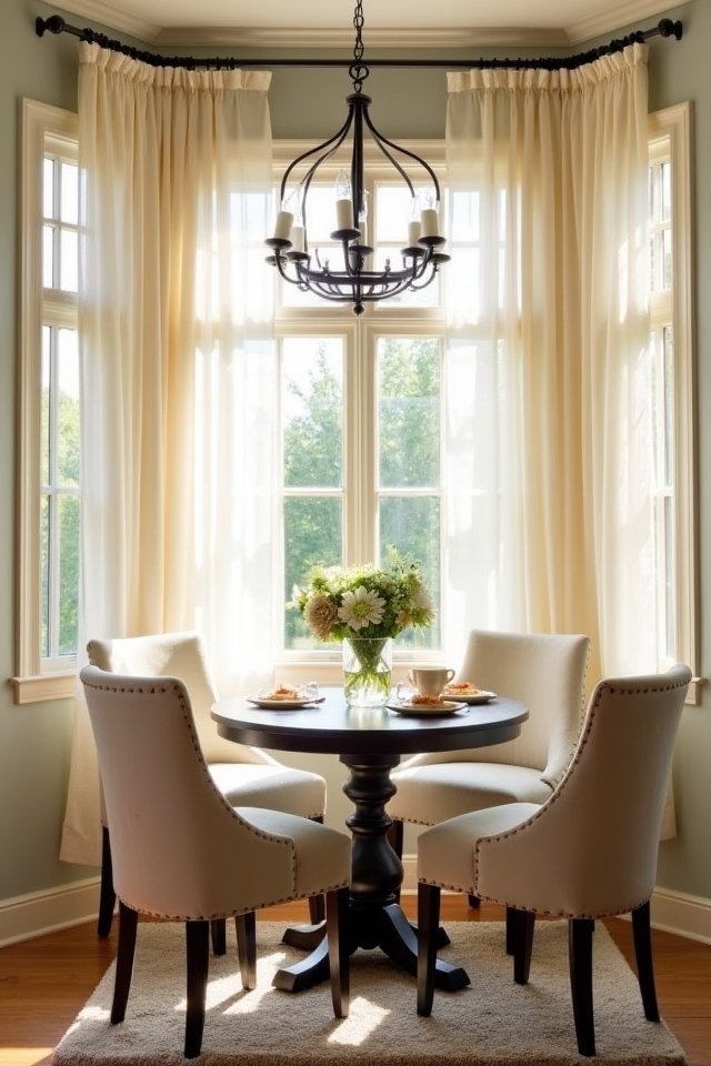cozy cream breakfast nook