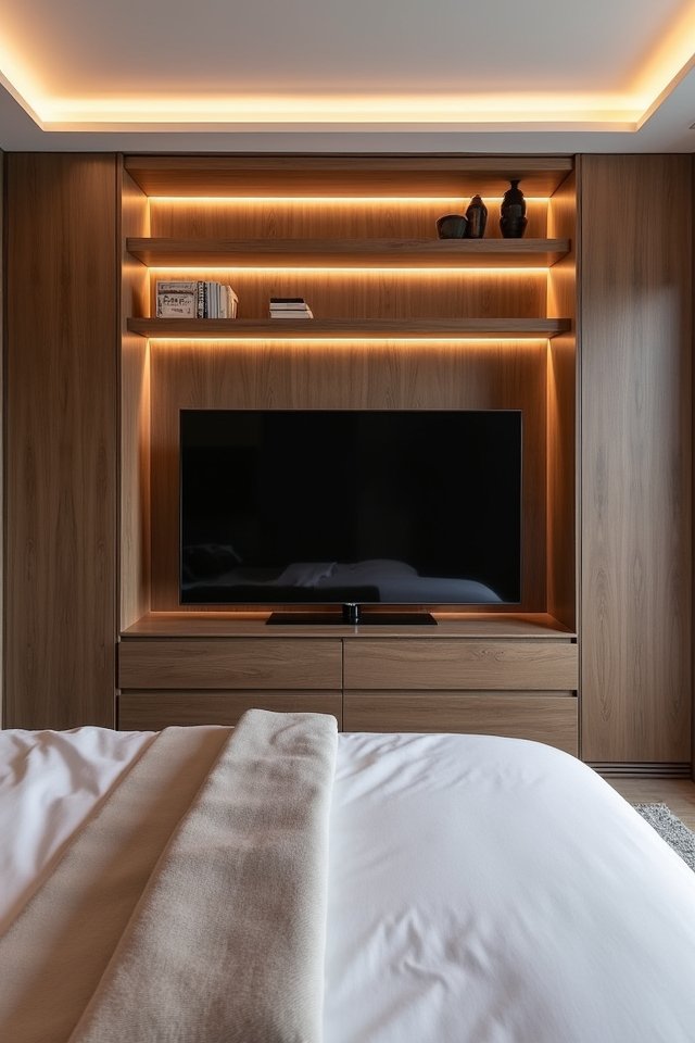 cozy custom tv unit