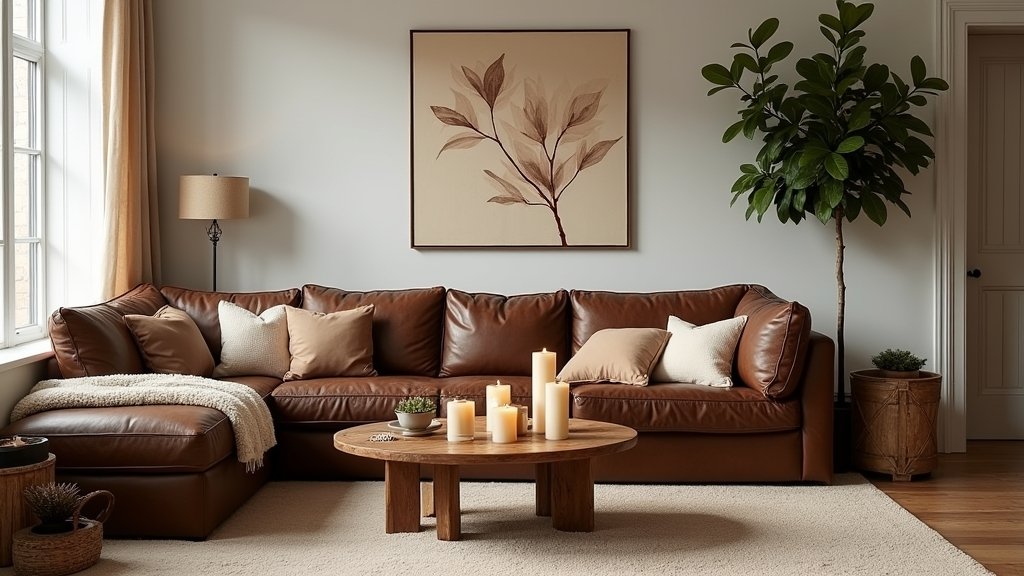 cozy dark brown sofas