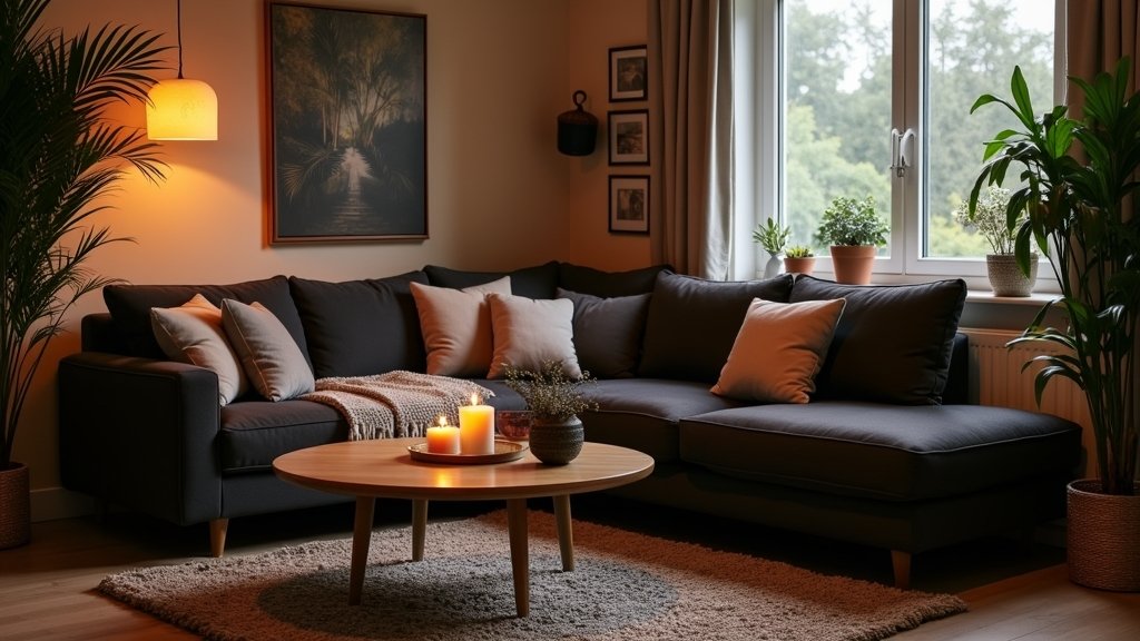 cozy dark couch aesthetics