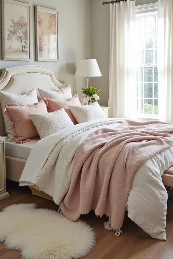 cozy decorative pillow accents
