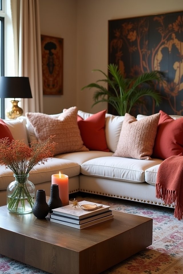 cozy decorative throws and pillows