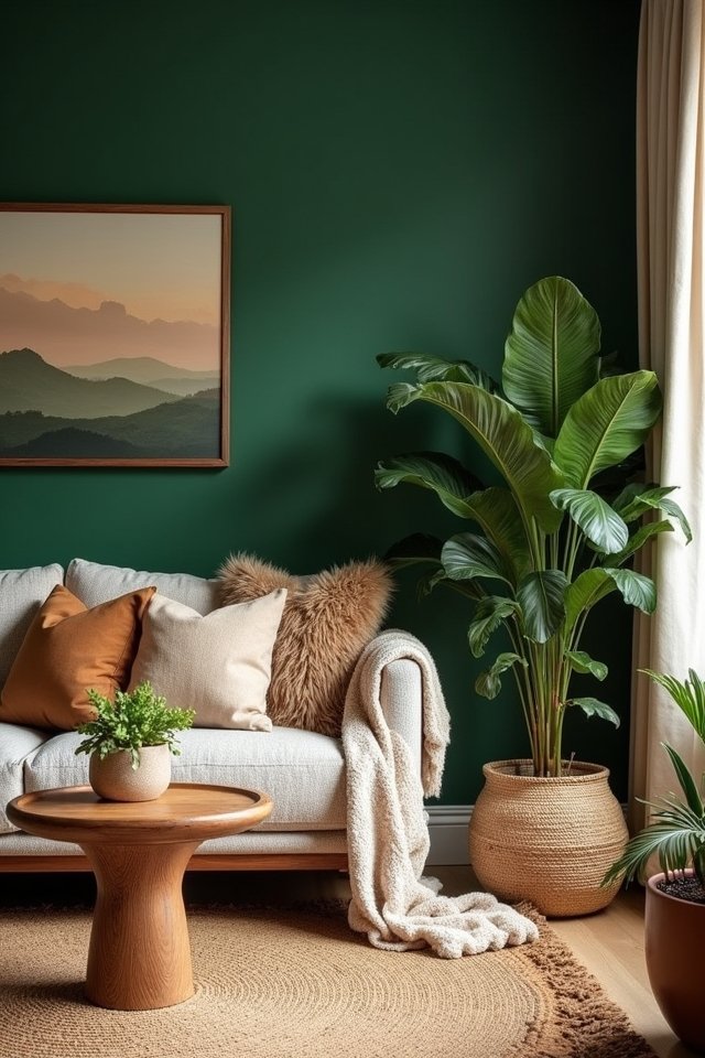 cozy deep green elegance