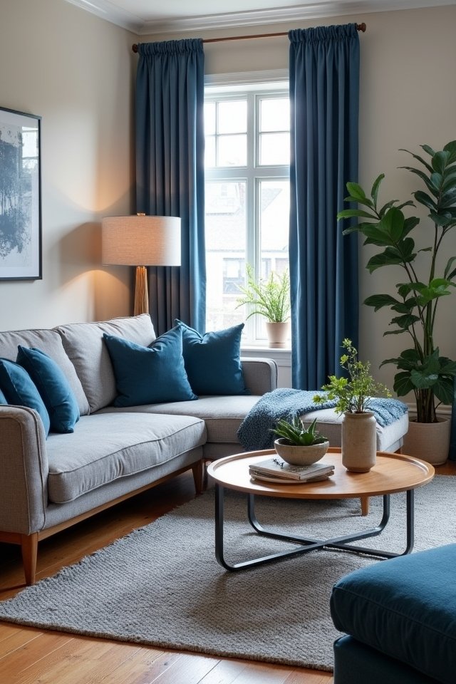 cozy denim and warm grey