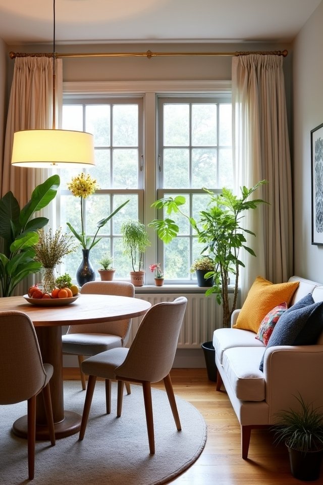 cozy dining and relaxation nook