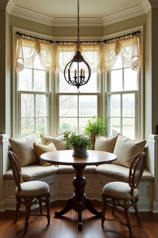 cozy dining and relaxation nook